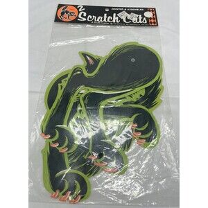 Vintage Beistle Halloween Decoration 2 Jointed Black Scratch Cats Diecut New